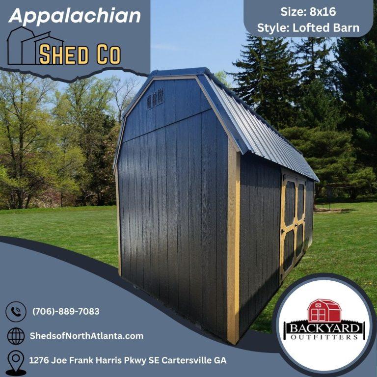 8×16 Lofted Barn – Black